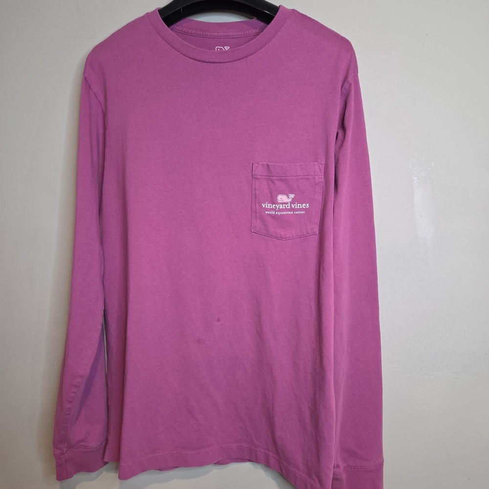 Vineyard Vines World Equestrian Center WEC Long Sleeve Pocket T-Shirt Womens S